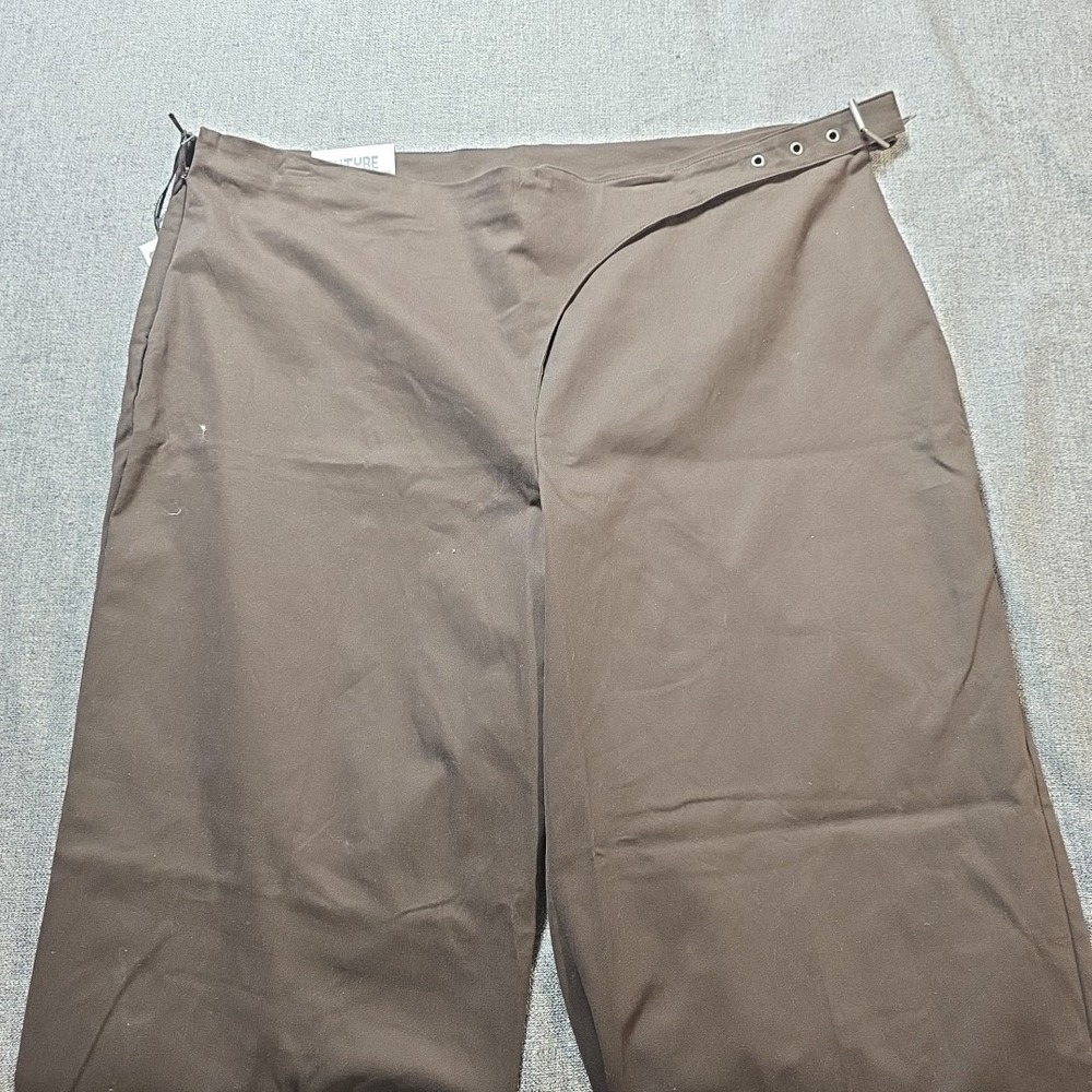 Future Collective Jeans Womens Brown 20 Reese Blutstein Straight Leg High Rise